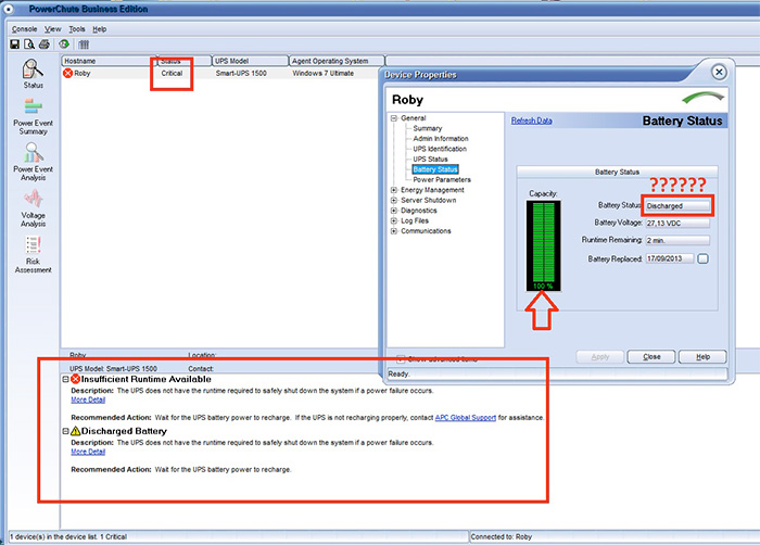 PowerChute Business Edition Console